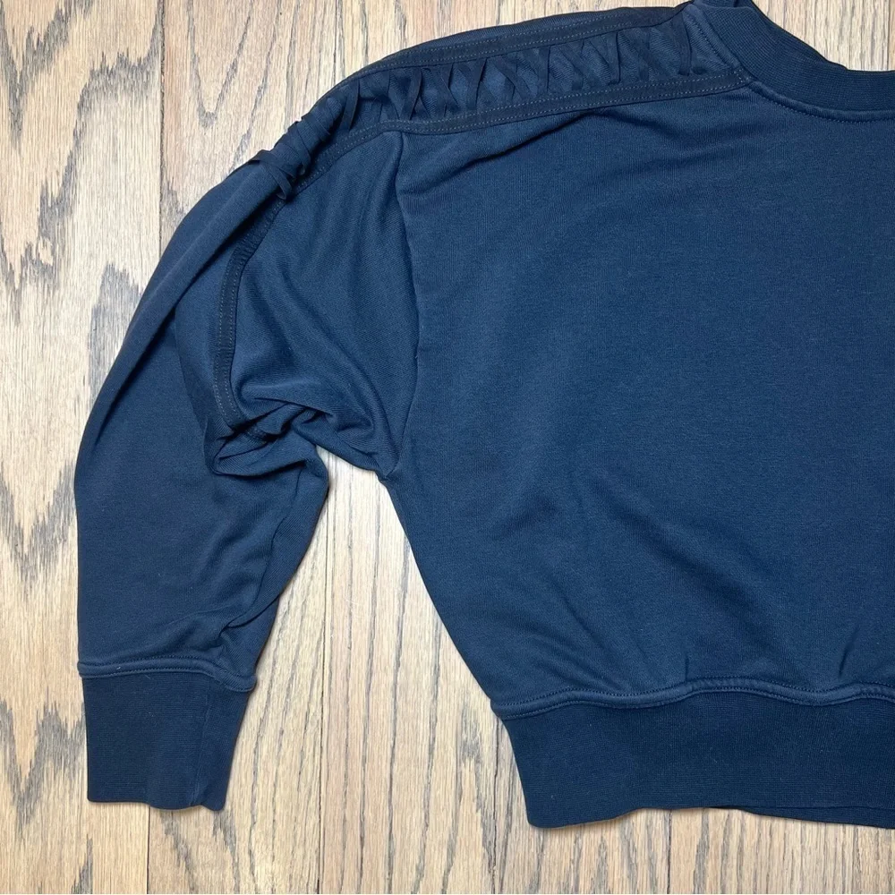 Nike Women’s Sweatshirt With Lace Up Sleeve Ribbon Detail in Black Size X-Small